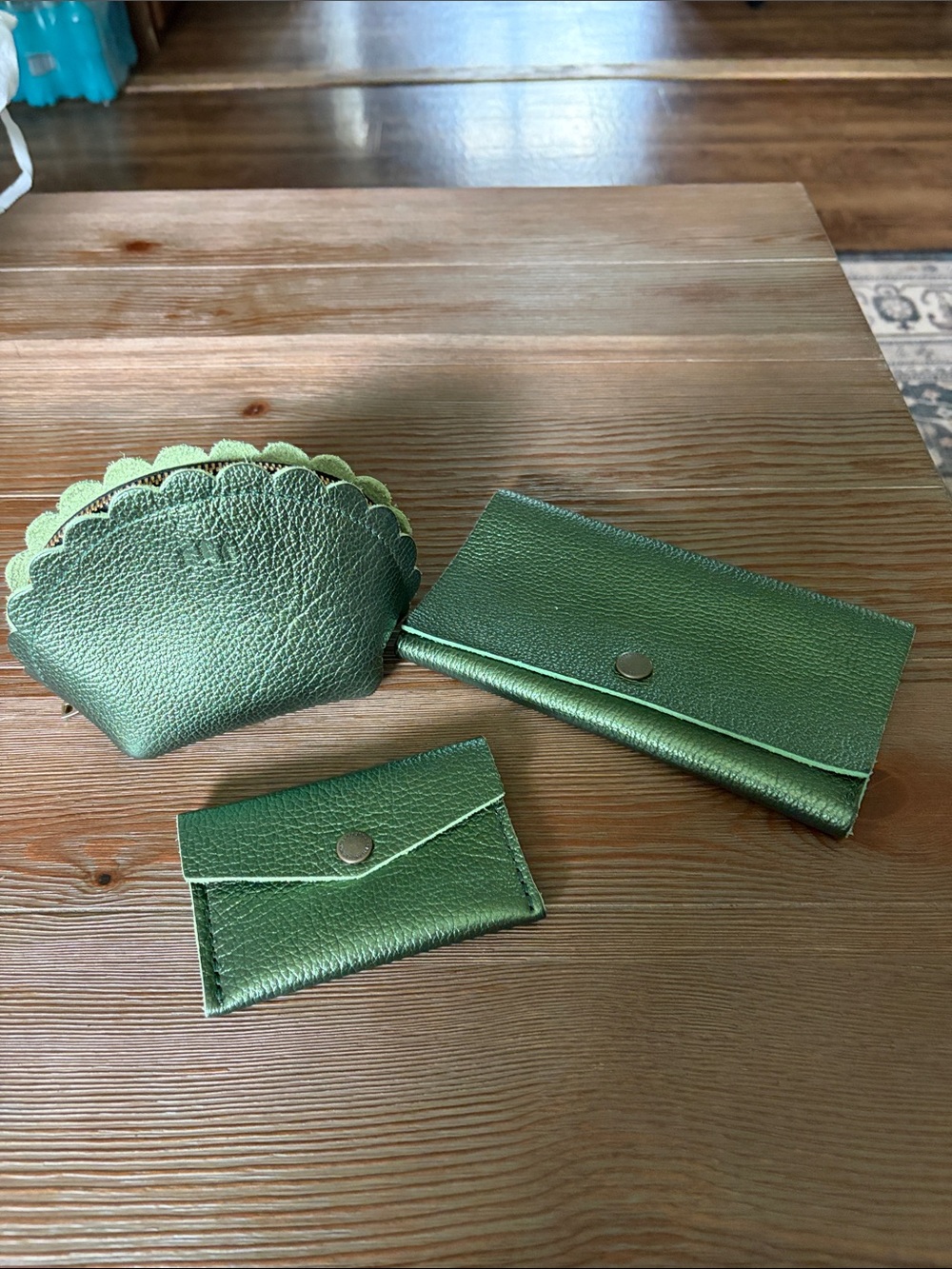 Portland Leather Goods Mettalic Greench BUNDLE